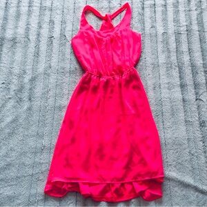 Neon pink dress
